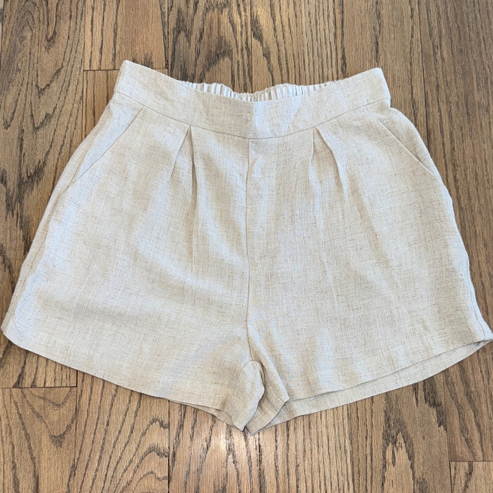 Altar'd State High Waist Cream Shorts